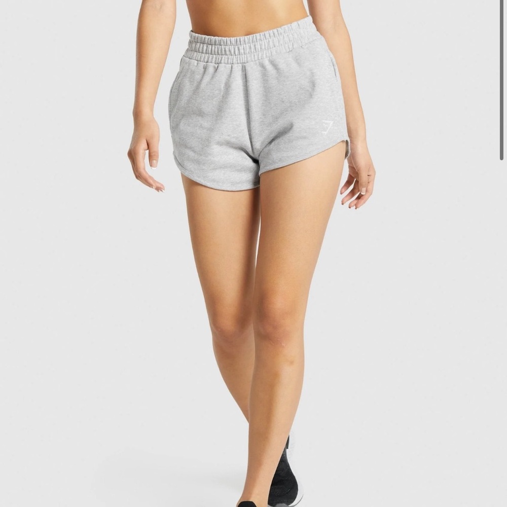 Gymshark Training Sweat Shorts Light Grey Marl Size Small